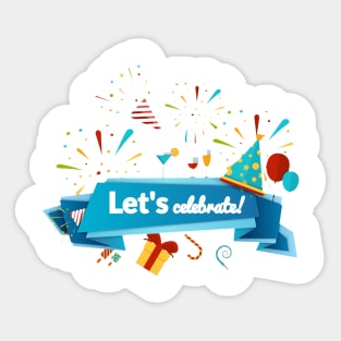 Lets Celebrate Sticker